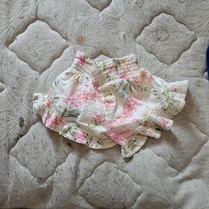 Jessica Simpson Floral Kids Shorts - Pink and Green